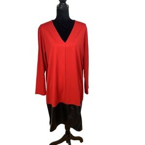 NATORI KNIT AND FAUX LEATHER RELAXED FIT